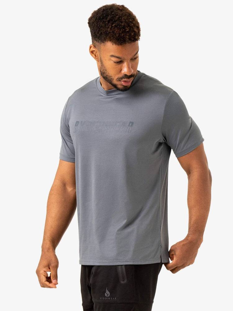 Ryderwear Men T Shirts Overdrive Men's T Shirts Steel Blue | CA2881GL