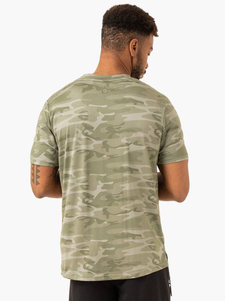 Ryderwear Men T Shirts Overdrive Men's T Shirts Sage Green Camo | CA2882FM