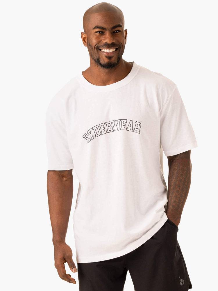 Ryderwear Men T Shirts Oversized Men\'s T Shirts White | CA2877LH