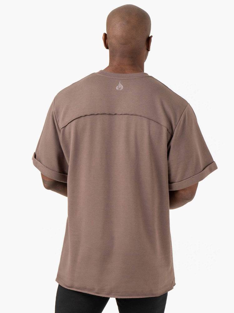 Ryderwear Men T Shirts Pursuit Oversized Fleece Men's T Shirts Taupe | CA2867EX