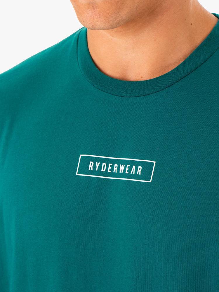 Ryderwear Men T Shirts Recharge Men's T Shirts Teal | CA2862IS