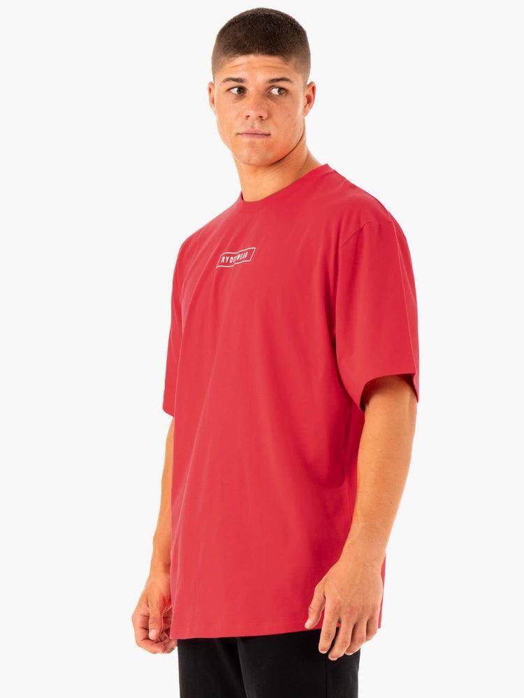 Ryderwear Men T Shirts Recharge Men's T Shirts Red | CA2864YU