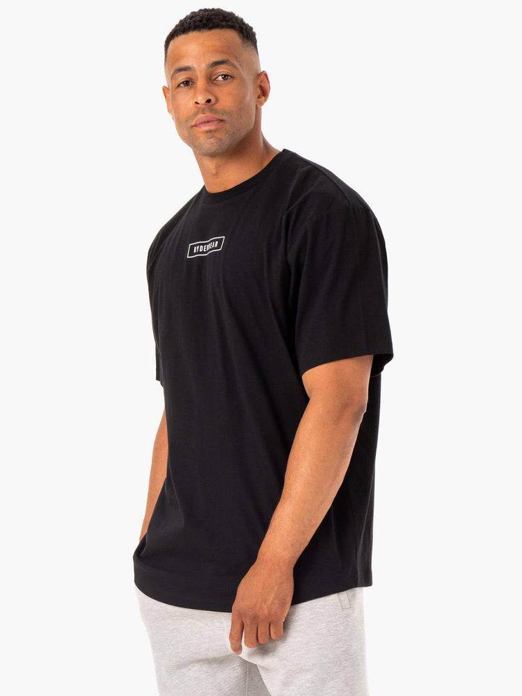 Ryderwear Men T Shirts Recharge Men's T Shirts Black | CA2865TV