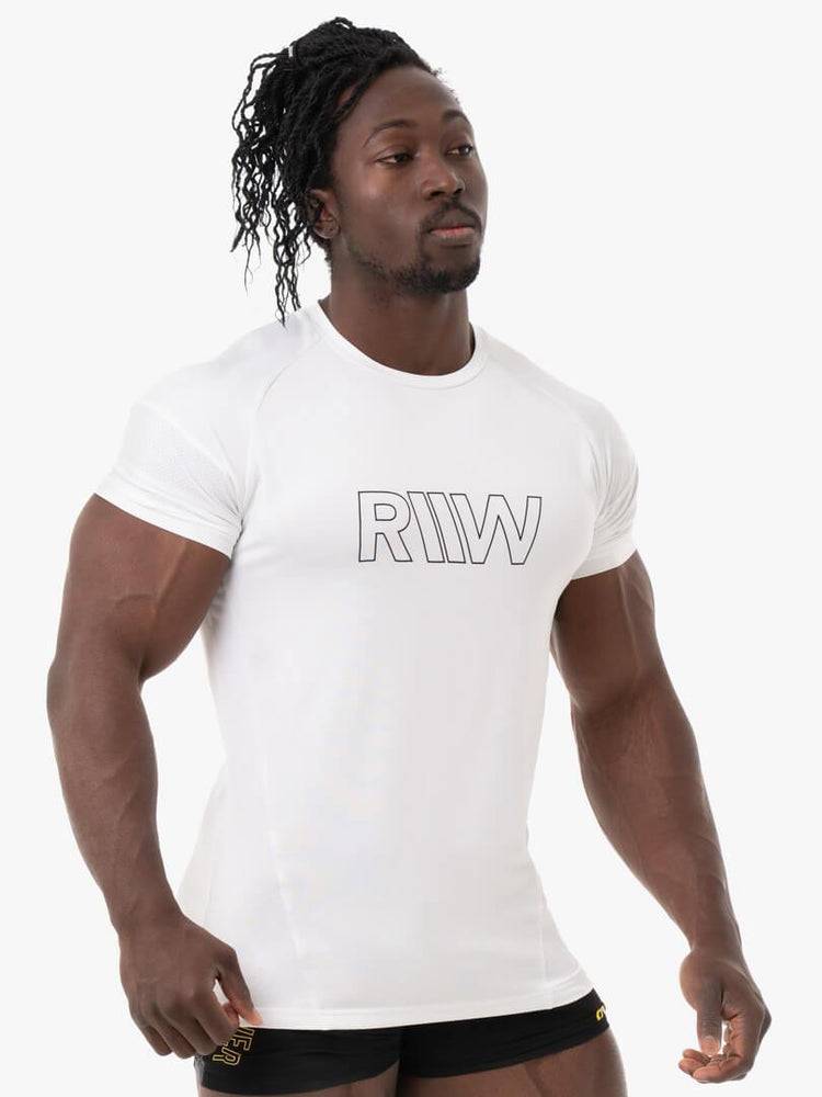 Ryderwear Men T Shirts Shield Men's T Shirts White | CA2858SO