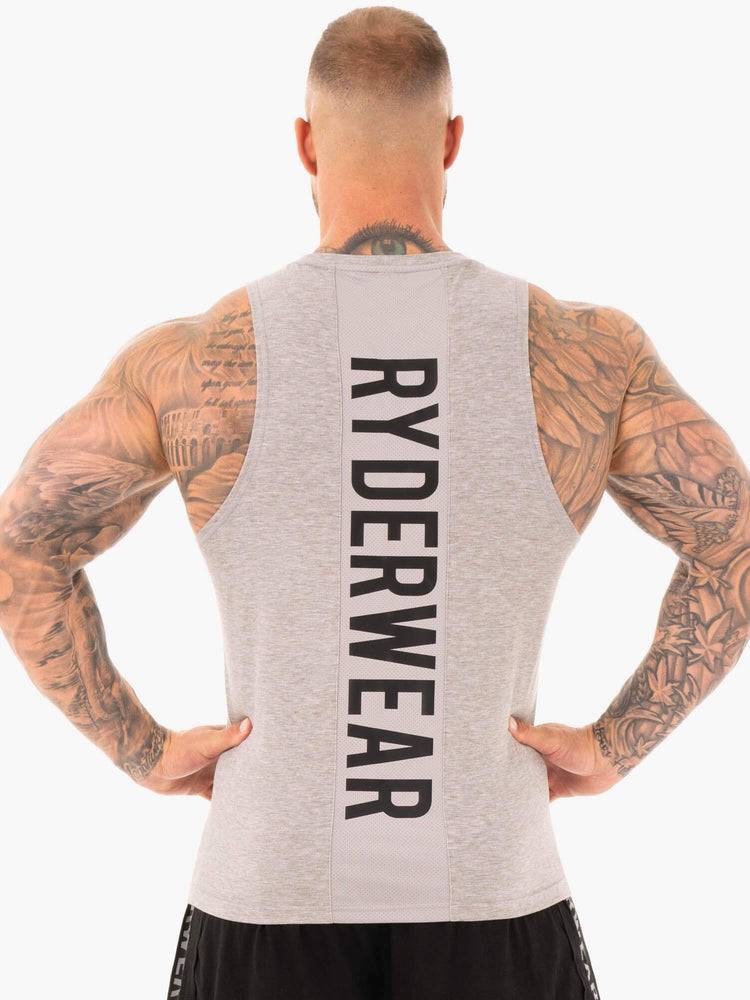 Ryderwear Men Tanks Athletic Cut Tank Men's Tanks Grey Marl | CA3089ZG