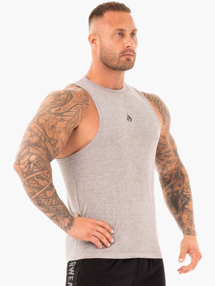 Ryderwear Men Tanks Athletic Cut Tank Men's Tanks Grey Marl | CA3089ZG