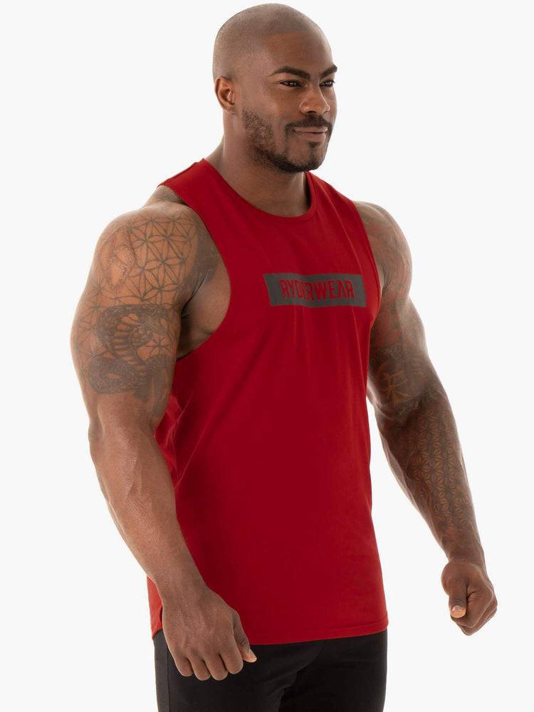 Ryderwear Men Tanks Base Baller Tank Men's Tanks Red | CA3084NB