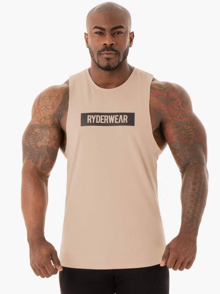 Ryderwear Men Tanks Base Baller Tank Men\'s Tanks Sand | CA3085BC