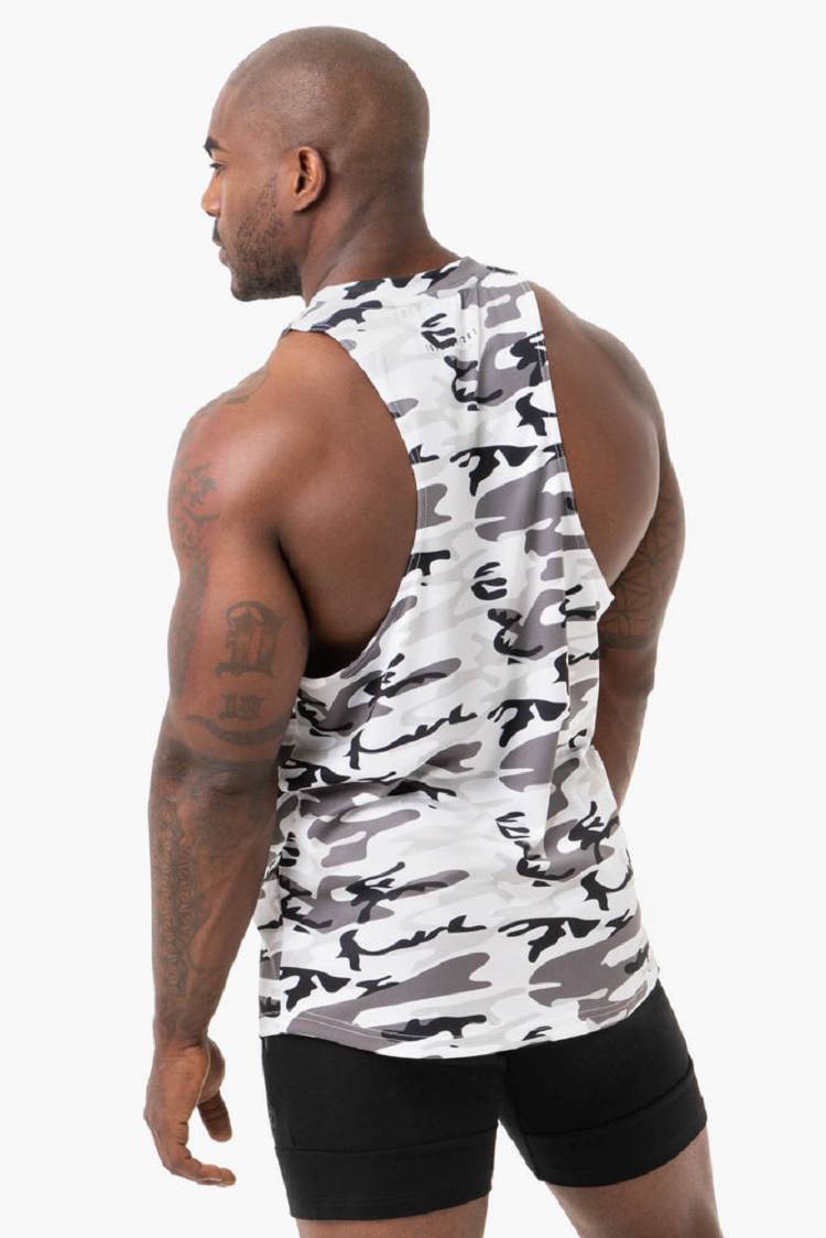 Ryderwear Men Tanks Camo Tech Mesh Baller Tank Men's Tanks Snow Camo | CA3077YU