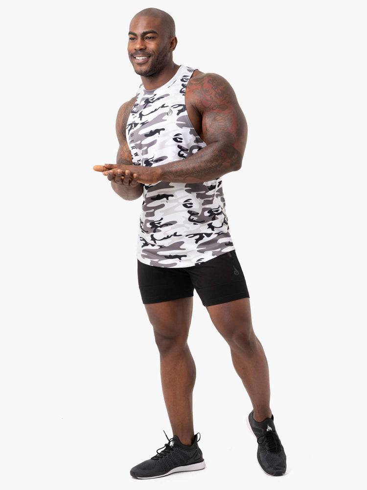 Ryderwear Men Tanks Camo Tech Mesh Baller Tank Men's Tanks Snow Camo | CA3077YU