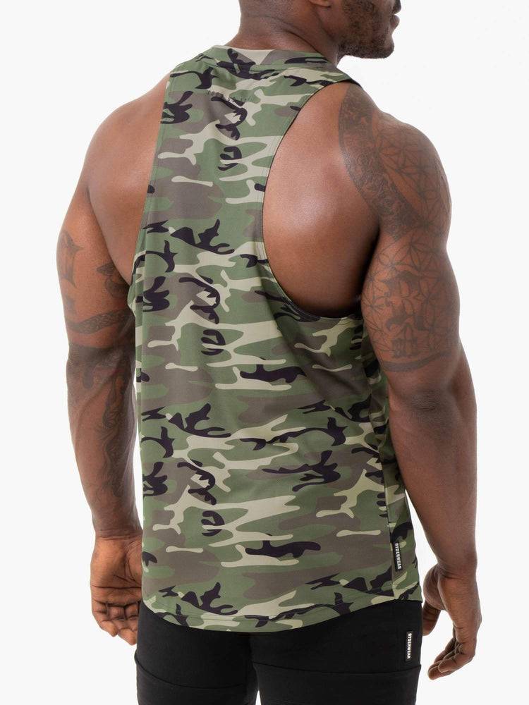 Ryderwear Men Tanks Camo Tech Mesh Baller Tank Men's Tanks Khaki Camo | CA3078TV