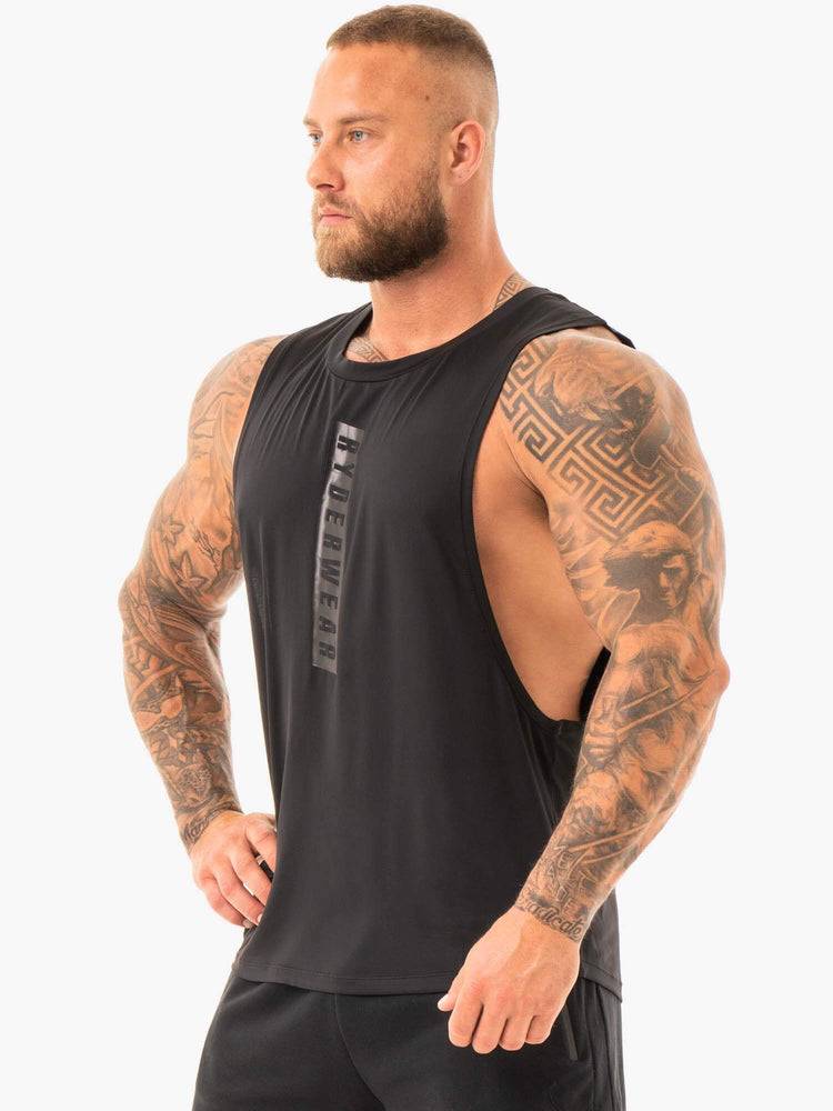 Ryderwear Men Tanks Combat Baller Tank Men's Tanks Black | CA3076UT