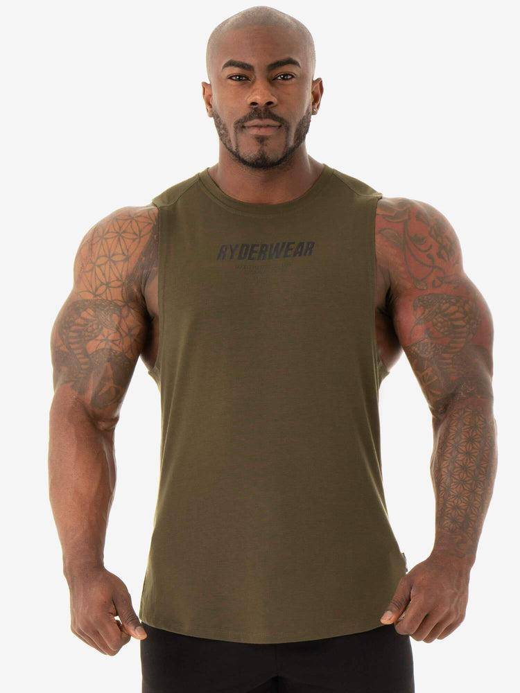 Ryderwear Men Tanks Core Baller Tank Men\'s Tanks Khaki | CA3072AP