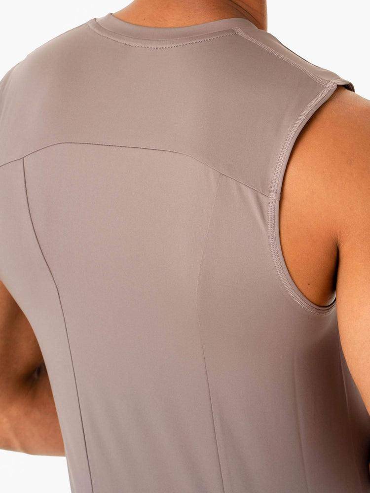 Ryderwear Men Tanks Division Base Layer Tank Men's Tanks Taupe | CA3069FM