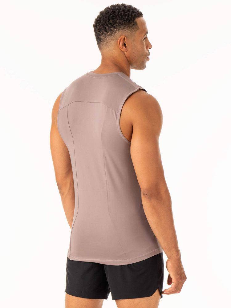 Ryderwear Men Tanks Division Base Layer Tank Men's Tanks Taupe | CA3069FM