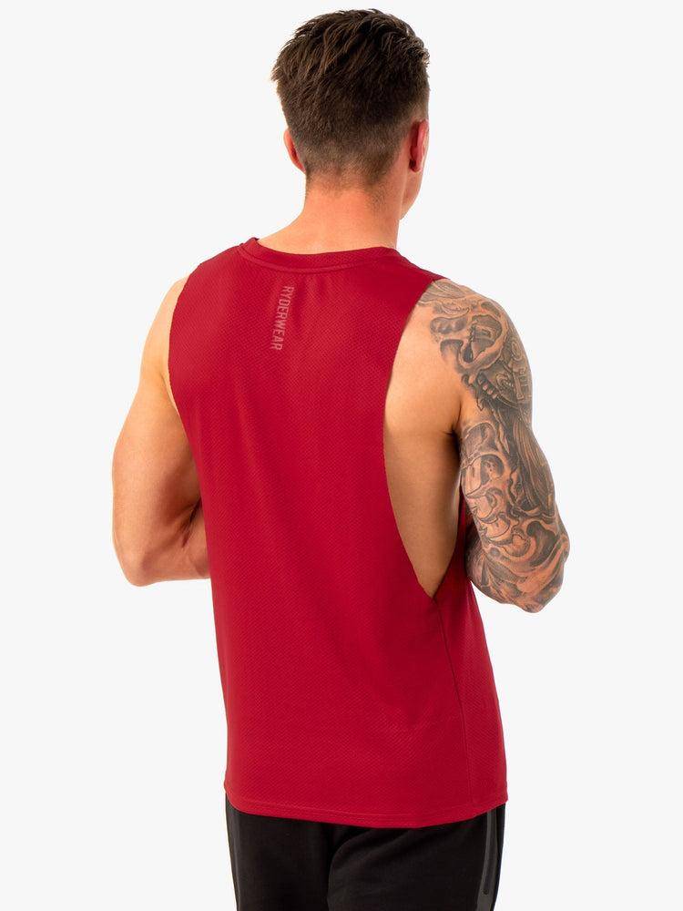 Ryderwear Men Tanks Enhance Baller Tank Men's Tanks Burgundy | CA3065MA