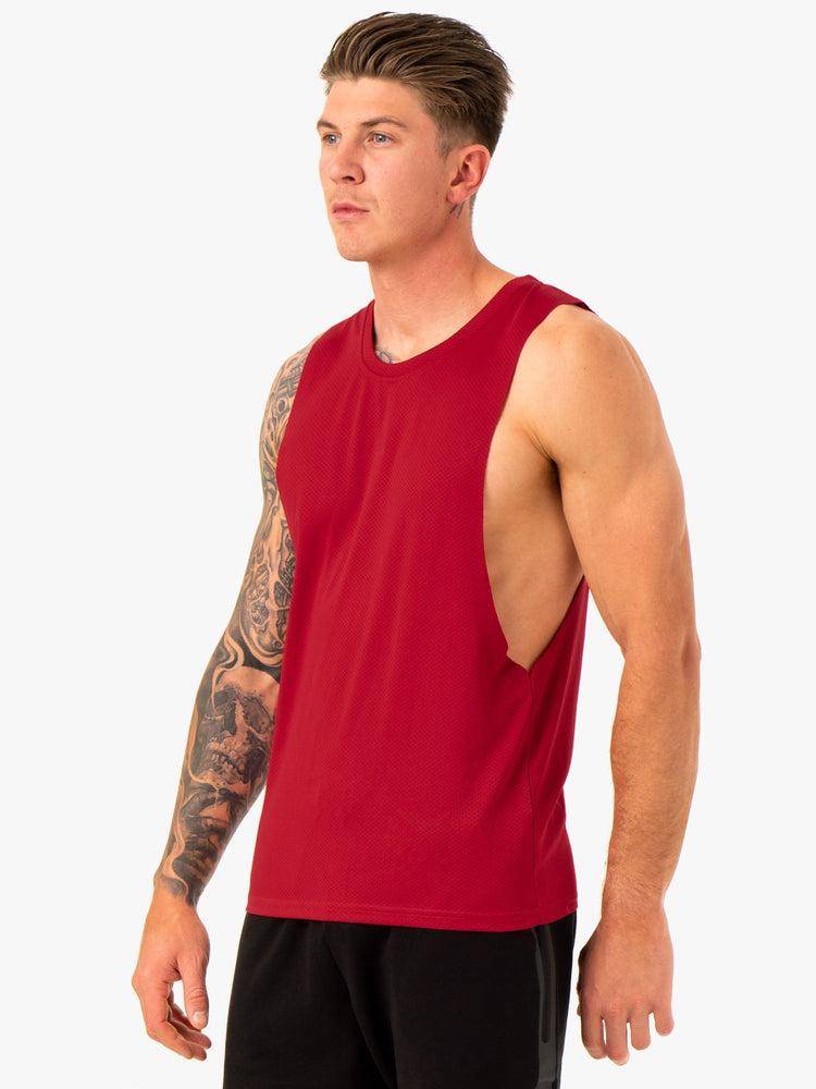 Ryderwear Men Tanks Enhance Baller Tank Men's Tanks Burgundy | CA3065MA