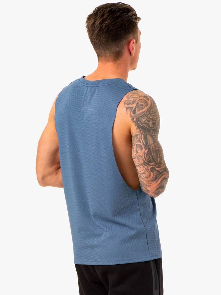 Ryderwear Men Tanks Enhance Baller Tank Men's Tanks Blue | CA3067HK