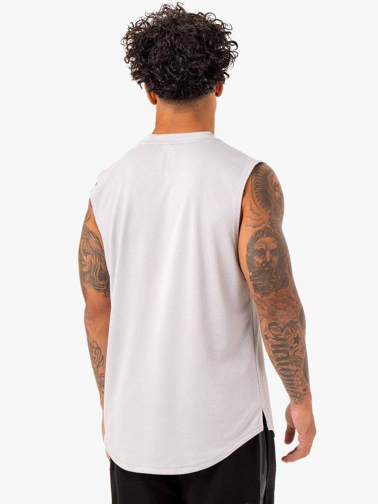 Ryderwear Men Tanks Enhance Muscle Tank Men's Tanks Snow Grey | CA3059YU