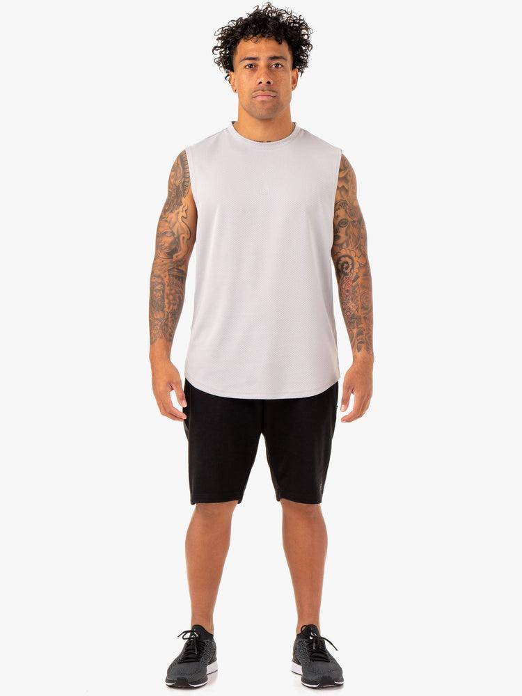 Ryderwear Men Tanks Enhance Muscle Tank Men's Tanks Snow Grey | CA3059YU