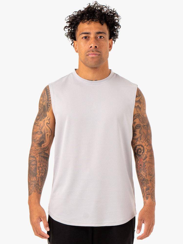 Ryderwear Men Tanks Enhance Muscle Tank Men\'s Tanks Snow Grey | CA3059YU