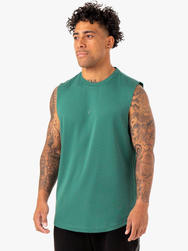 Ryderwear Men Tanks Enhance Muscle Tank Men's Tanks Green | CA3061RW