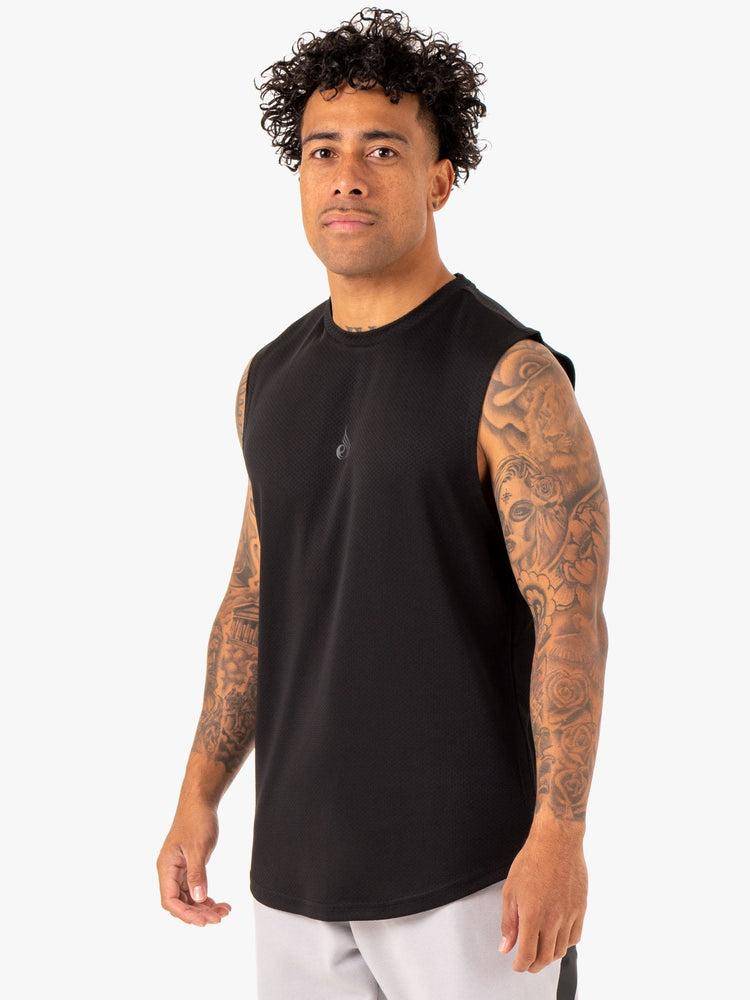 Ryderwear Men Tanks Enhance Muscle Tank Men's Tanks Black | CA3063WY