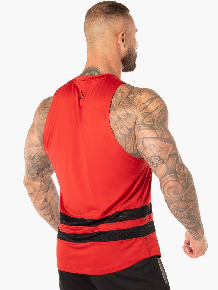 Ryderwear Men Tanks Evo Mesh Baller Tank Men's Tanks Red | CA3056OR