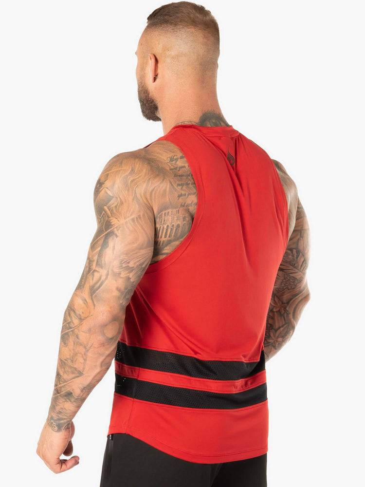 Ryderwear Men Tanks Evo Mesh Baller Tank Men's Tanks Red | CA3056OR