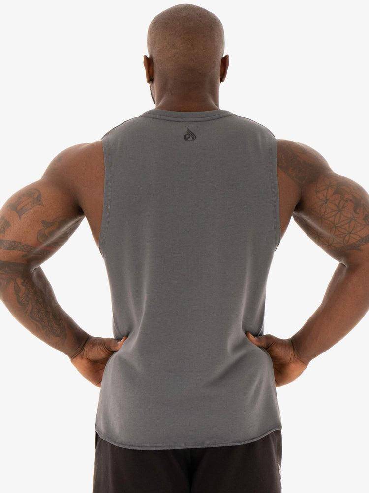 Ryderwear Men Tanks Flex Fleece Tank Men's Tanks Charcoal | CA3052DN