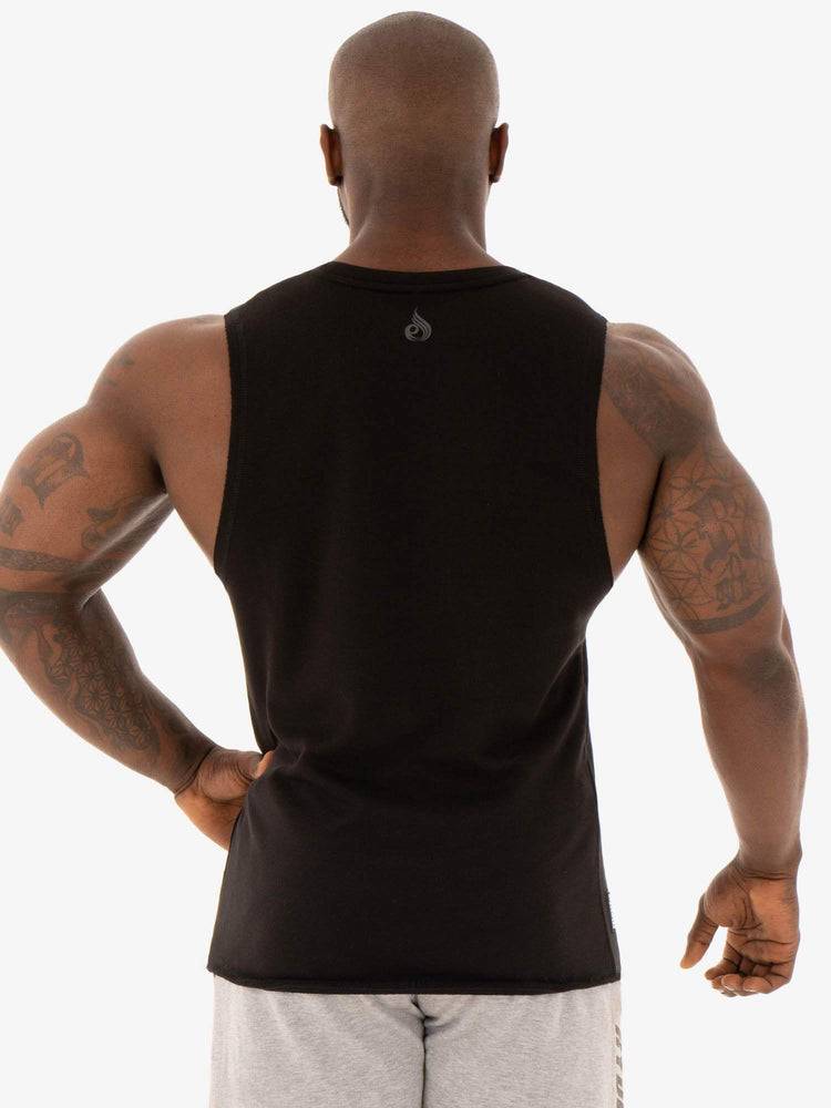 Ryderwear Men Tanks Flex Fleece Tank Men's Tanks Black | CA3053SO