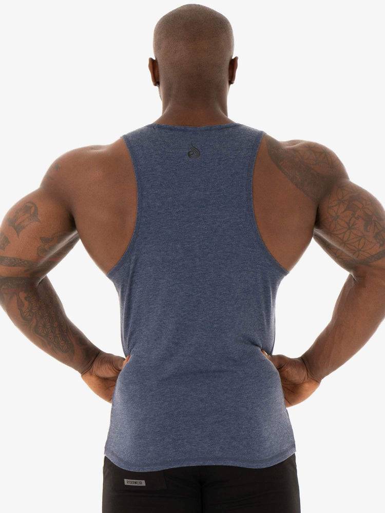 Ryderwear Men Tanks Focus Baller Tank Men's Tanks Navy Marl | CA3047JJ