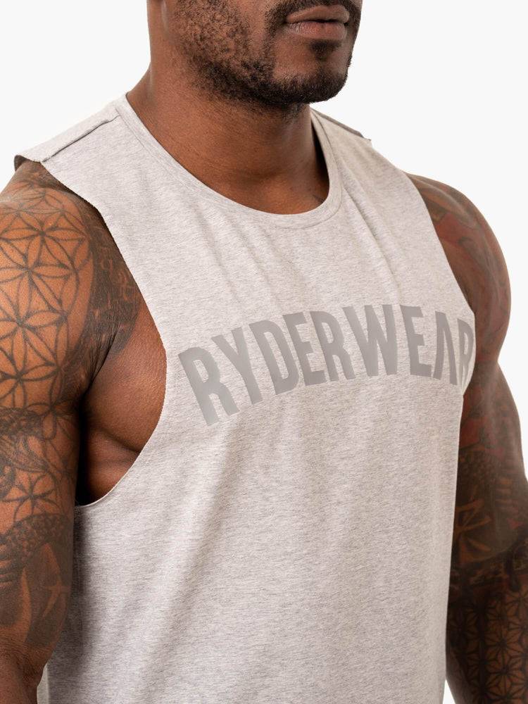 Ryderwear Men Tanks Force Baller Tank Men's Tanks Grey Marl | CA3041VD