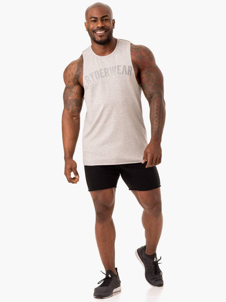 Ryderwear Men Tanks Force Baller Tank Men's Tanks Grey Marl | CA3041VD