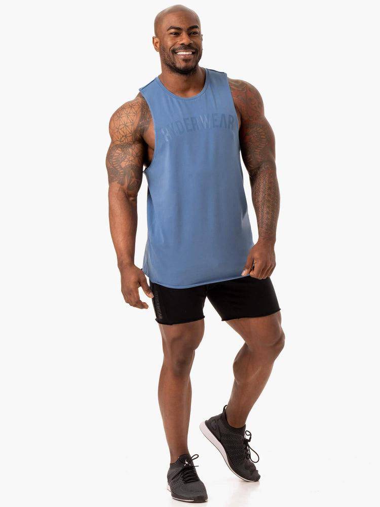 Ryderwear Men Tanks Force Baller Tank Men's Tanks Blue | CA3043XF