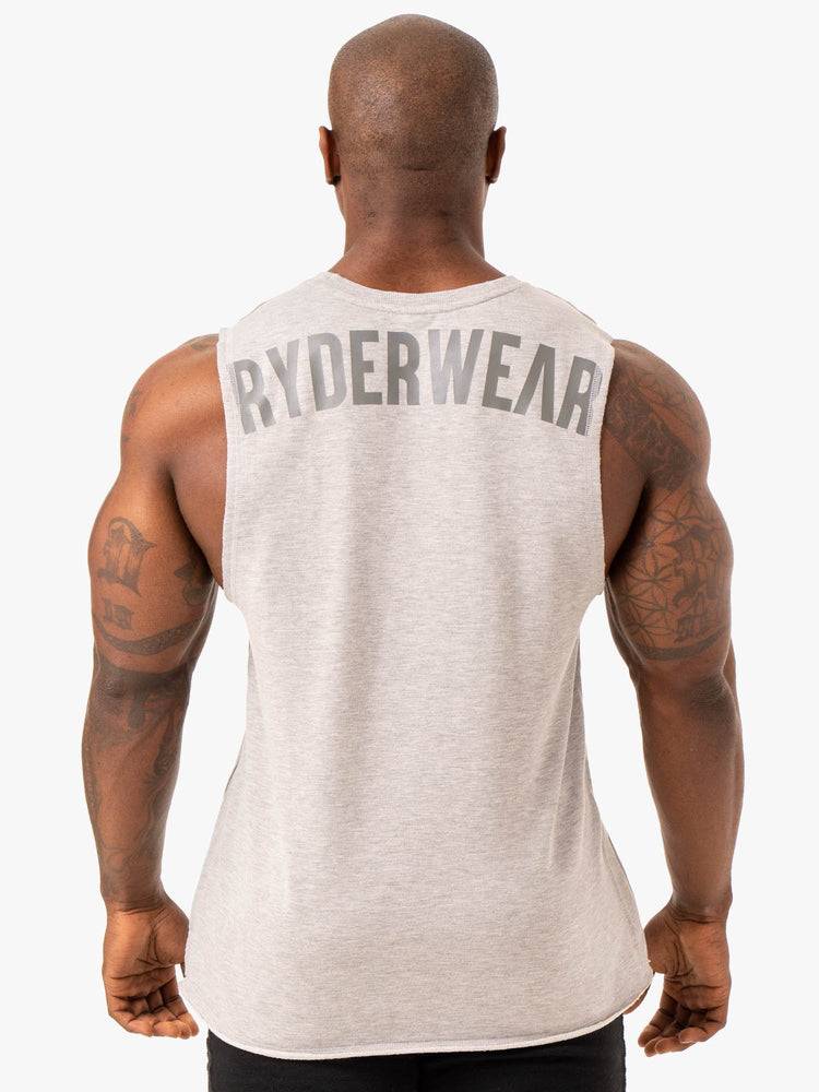 Ryderwear Men Tanks Force Fleece Tank Men's Tanks Grey Marl | CA3035EX