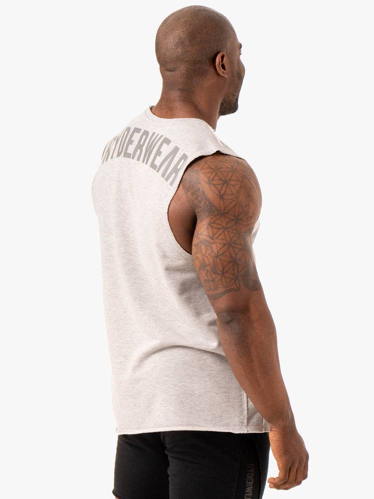 Ryderwear Men Tanks Force Fleece Tank Men's Tanks Grey Marl | CA3035EX