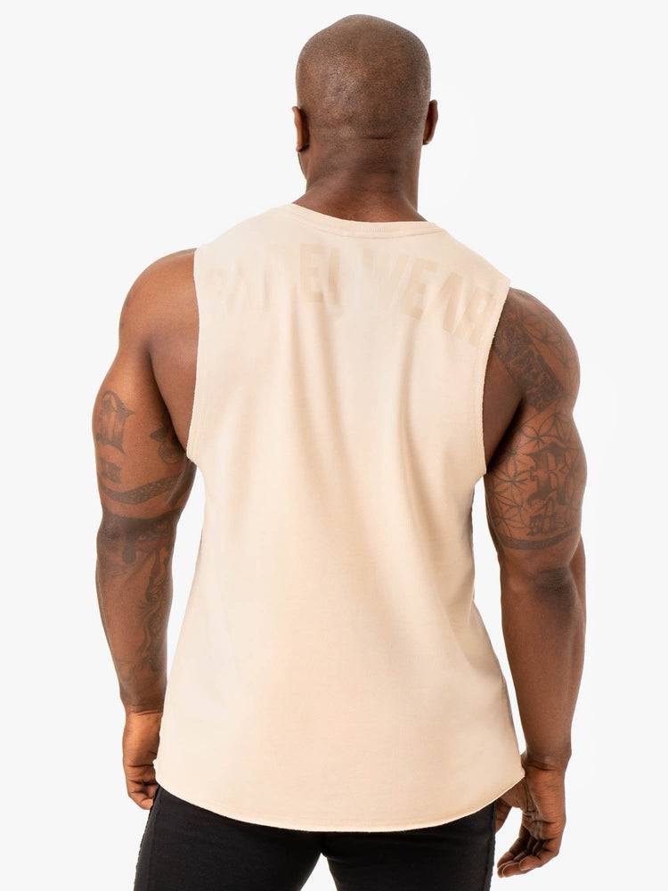 Ryderwear Men Tanks Force Fleece Tank Men's Tanks Sand | CA3036WY