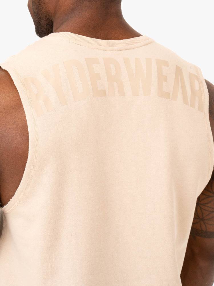 Ryderwear Men Tanks Force Fleece Tank Men's Tanks Sand | CA3036WY