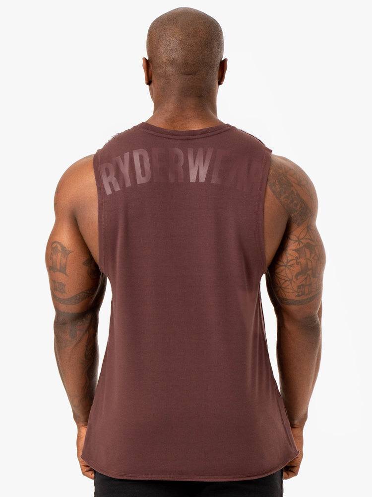 Ryderwear Men Tanks Force Fleece Tank Men's Tanks Brick | CA3039NB