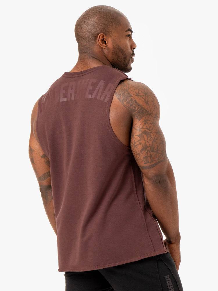 Ryderwear Men Tanks Force Fleece Tank Men's Tanks Brick | CA3039NB