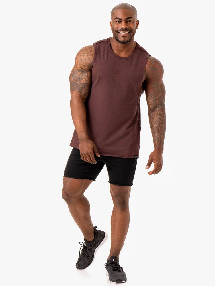 Ryderwear Men Tanks Force Fleece Tank Men's Tanks Brick | CA3039NB