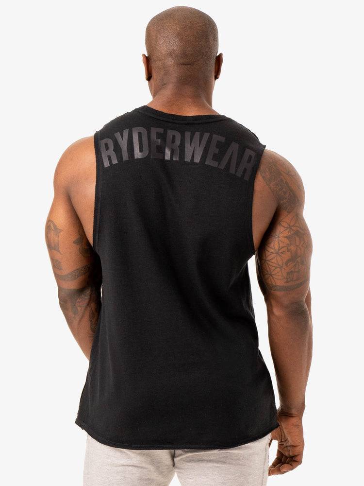 Ryderwear Men Tanks Force Fleece Tank Men's Tanks Black | CA3040BC