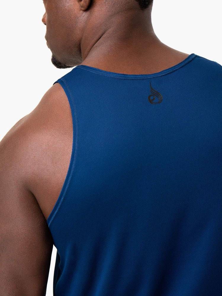 Ryderwear Men Tanks Heighten Mesh Regular Tank Men's Tanks Blue | CA3030IS