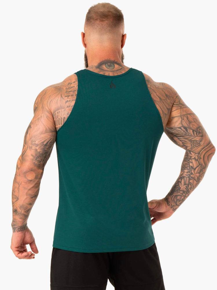 Ryderwear Men Tanks Heighten Mesh Regular Tank Men's Tanks Emerald | CA3031UT