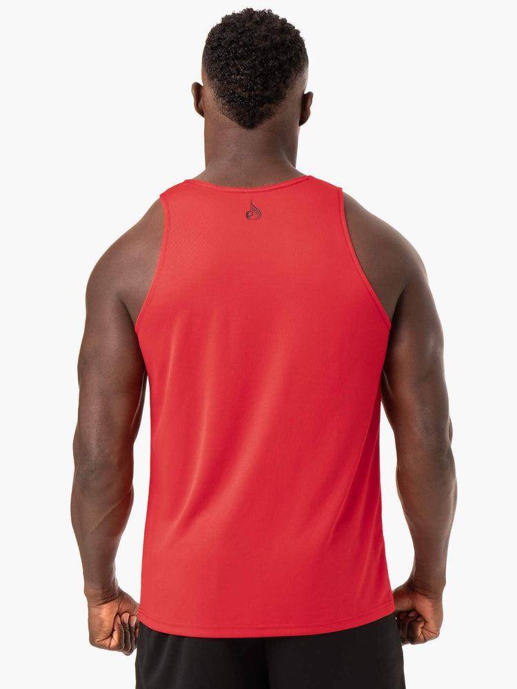 Ryderwear Men Tanks Heighten Mesh Regular Tank Men's Tanks Red | CA3032YU