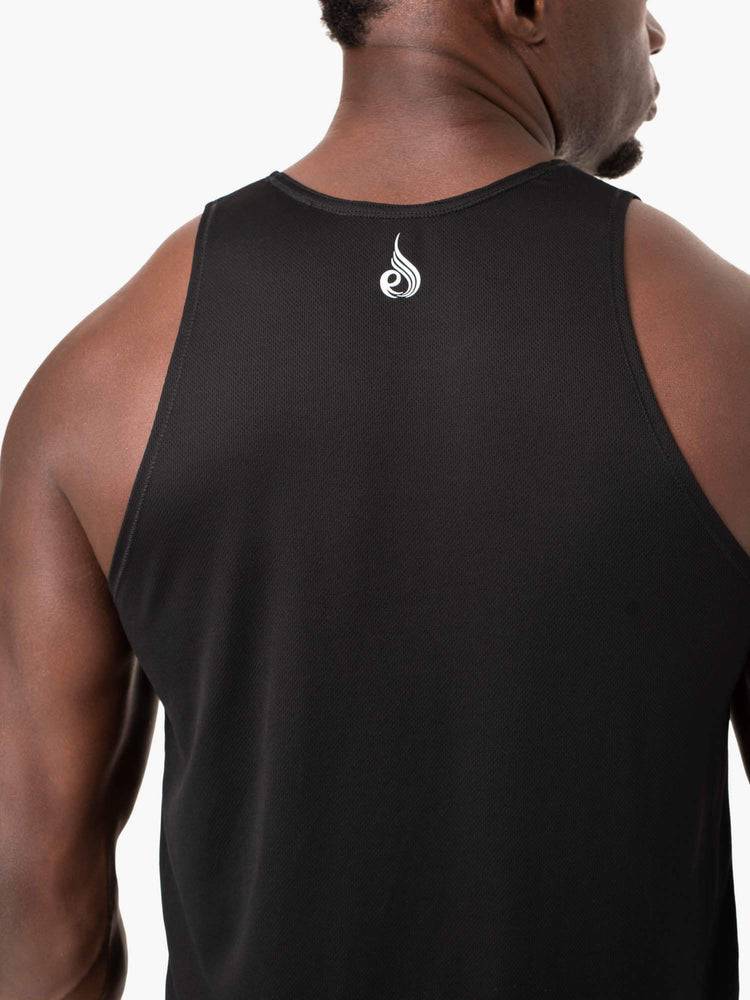 Ryderwear Men Tanks Heighten Mesh Regular Tank Men's Tanks Black | CA3034RW