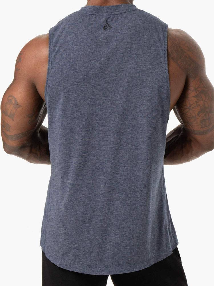 Ryderwear Men Tanks Iron Baller Tank Men's Tanks Navy Marl | CA3014BC