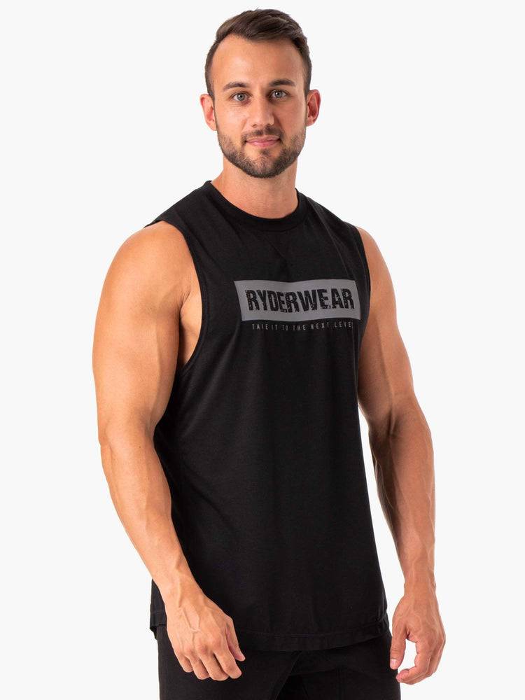 Ryderwear Men Tanks Iron Baller Tank Men's Tanks Black | CA3017XF