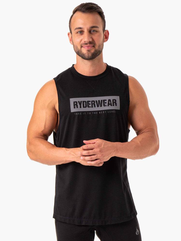 Ryderwear Men Tanks Iron Baller Tank Men\'s Tanks Black | CA3017XF